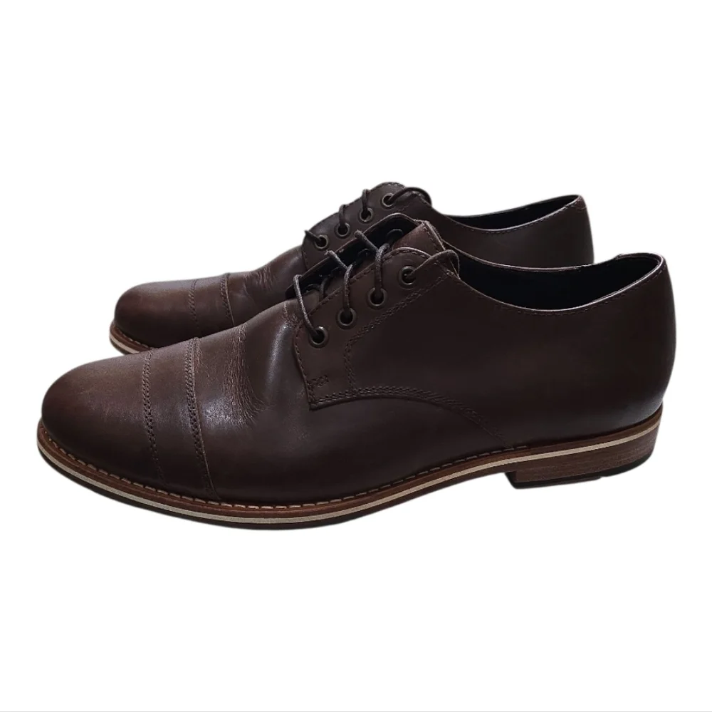 Helm The Bradley Brown Cap Toe Oxford Lace Up Shoes 11